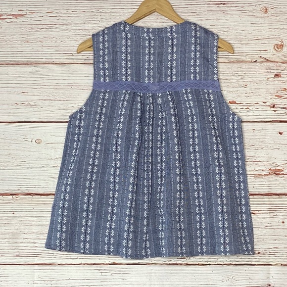NWT Emmie Rose Chambray Sleeveless Top Sz L - Picture 13 of 15